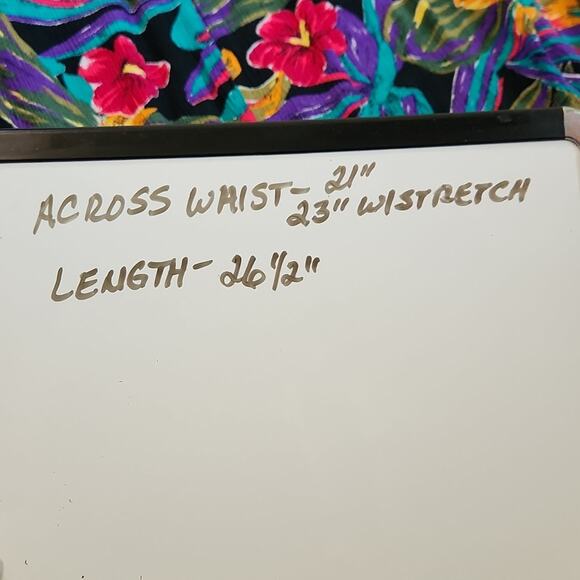 Vintage Caliche Hawaiian Midi Skirt Size XXL Floral Vacation Elastic Waist - Picture 8 of 8